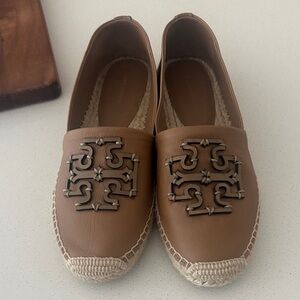 Brown Leather Espadrilles